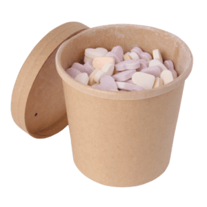 Bonbontopf Kraftkarton mit Deckel 360 ml,