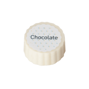 Schokolade Logo-Praline aus weiß