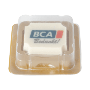 Schokolade Logo-Praline aus weiß