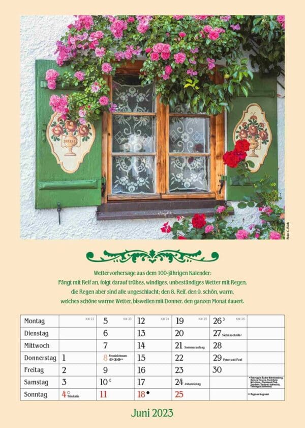 Kalender Landleben mit hundertjährigem