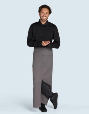 BERLIN Long Bistro Apron with Vent and Pocket