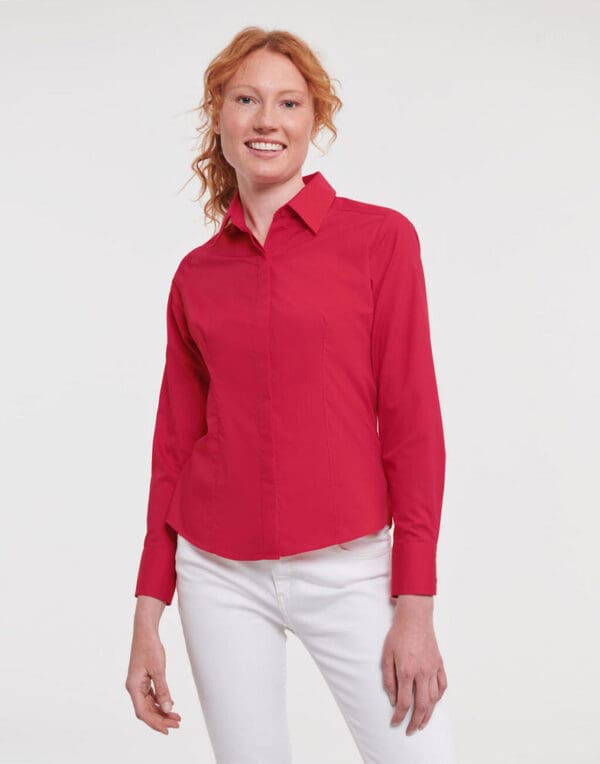 Shirt Ladies' LS Fitted Poplin