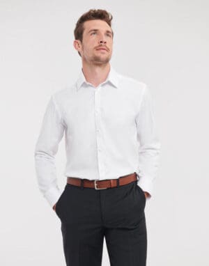 Shirt Men's LS Herringbone