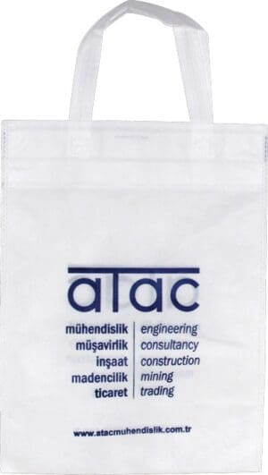 Wiederverwendbare Non-Woven Tragetasche mit Henkel 35x40 cm + 10 cm