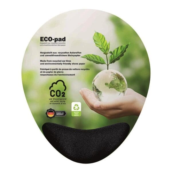 ERGO ECO-pad, Mauspad  200 x 240 mm, ca. 2 mm dick, HB schwarz
