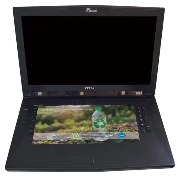 Notebook RPET 4 in 1  Mikrofaser Mousepad,  290 x 150 x 1 mm