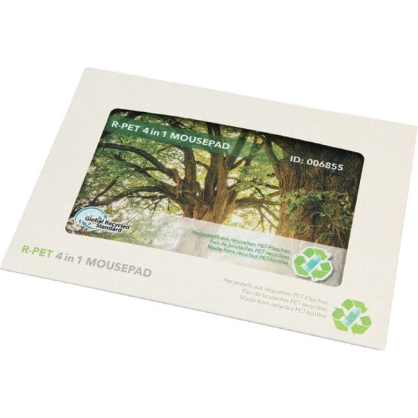 RPET 4 in 1  Mikrofaser Mousepad,  165 x 220 x 1 mm