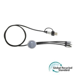 RPET LOGO-light Ladekabel 5 in 1  1,2 m