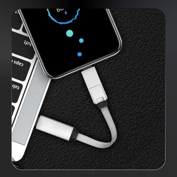 Schlüsselanhänger 2 in 1 Alu Magnetisches Ladekabel