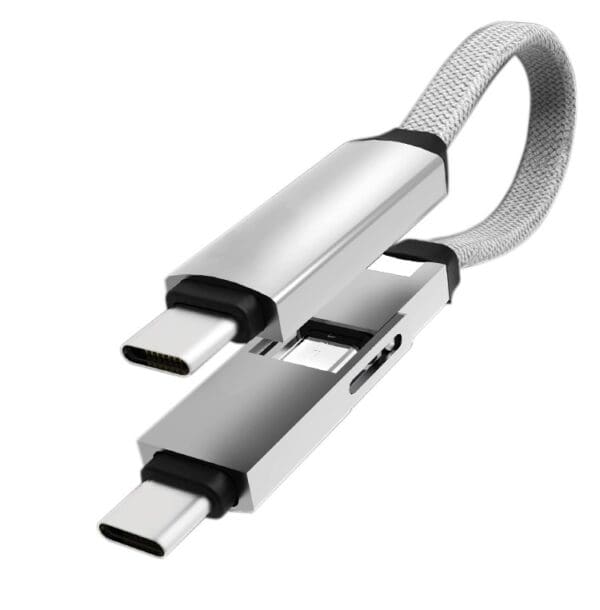 Schlüsselanhänger 2 in 1 Alu Magnetisches Ladekabel