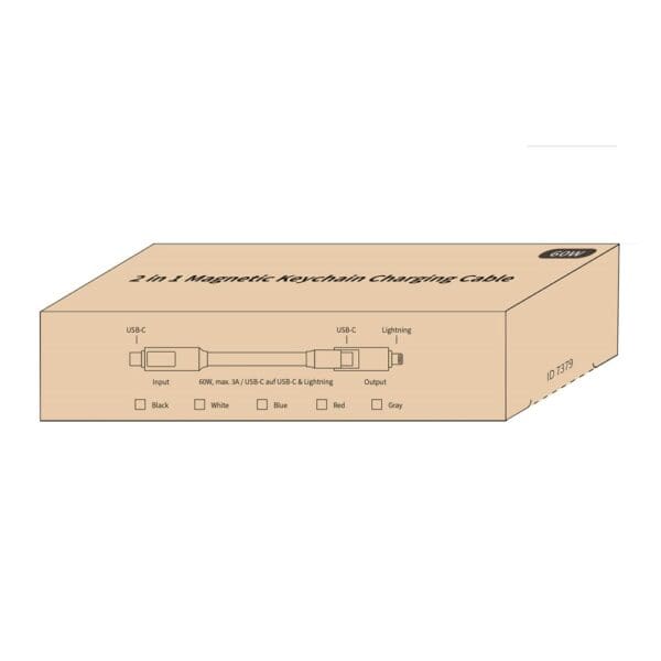Schlüsselanhänger 2 in 1 Magnetisches Ladekabel
