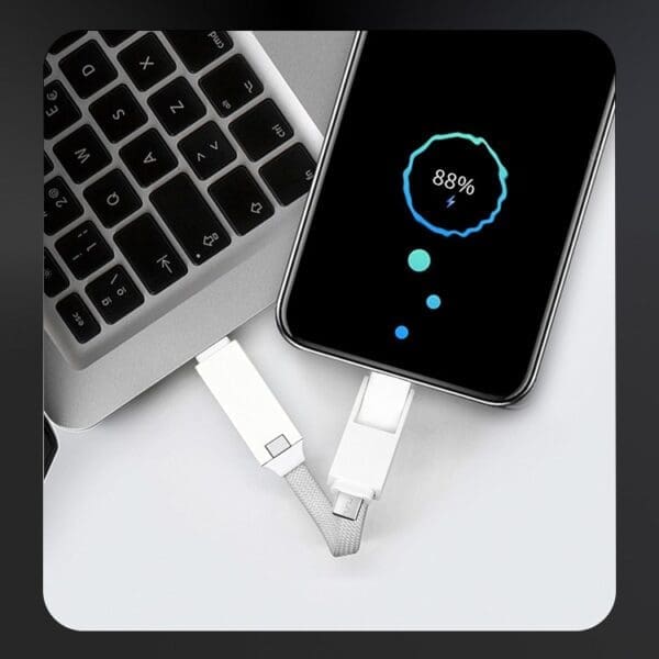 Schlüsselanhänger 2 in 1 Magnetisches Ladekabel