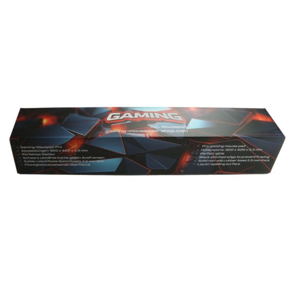 TEXTIL Gaming -pad 900 x 400 x 2,5 mm Rand weiss vernäht