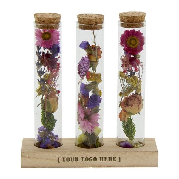 Dried Flowers - Trio tube & wood
