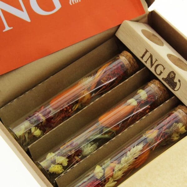 Dried Flowers - Trio tube & wood