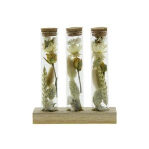 Dried Flowers - Trio tube & wood