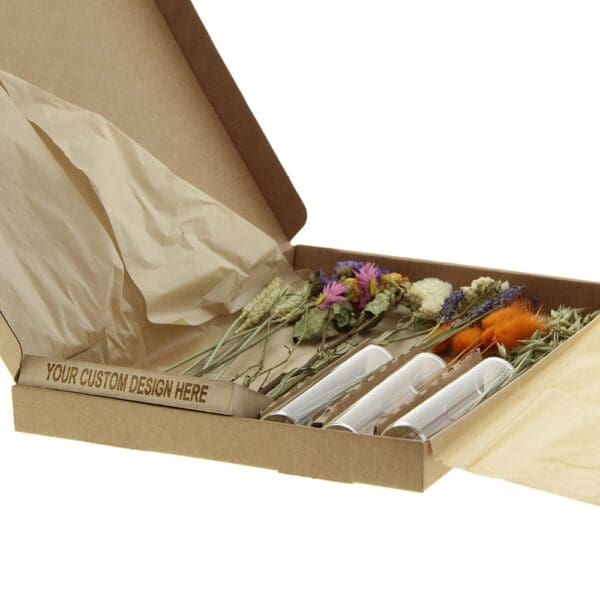 Dried Flowers - Trio tube & wood large