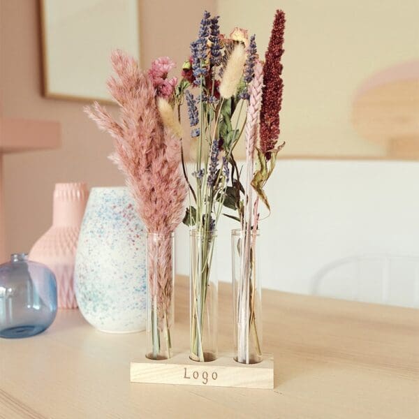 Dried Flowers - Trio tube & wood large