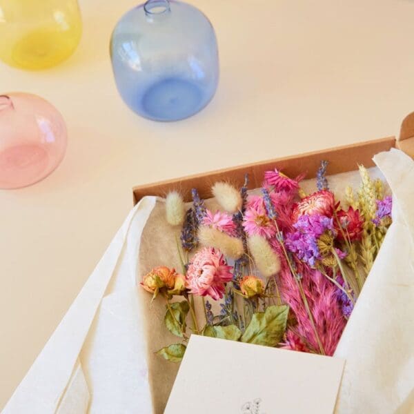 Dried Flowers - Trio tube & wood large