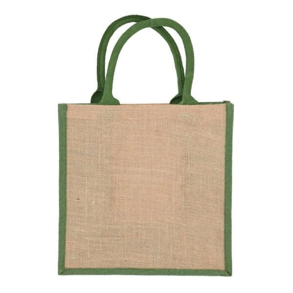 Brighton - Tasche aus Jute mit farbigen Seiten und Henkeln