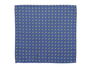 Einstecktuch für Herren aus 100% Seide - Elegantes Tuch für Anzug oder Sakko - Einstecktücher - 25 x 25 cm - hellblau gold