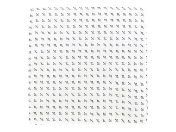 Einstecktuch für Herren aus 100% Seide - Elegantes Tuch für Anzug oder Sakko - Einstecktücher - 25 x 25 cm - weiß grau