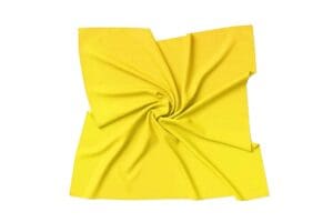 Halstuch Seidentuch Bandana in 100% Twill Seide für Damen - Halstuchgröße: 55 x 55 cm - gelb