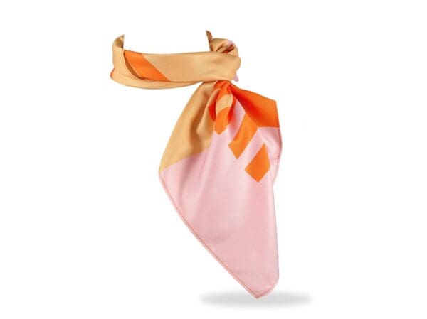 Halstücher aus 100% Mikrofaser Idealgröße 60 x 60 für Corporate Look - Orange Pink
