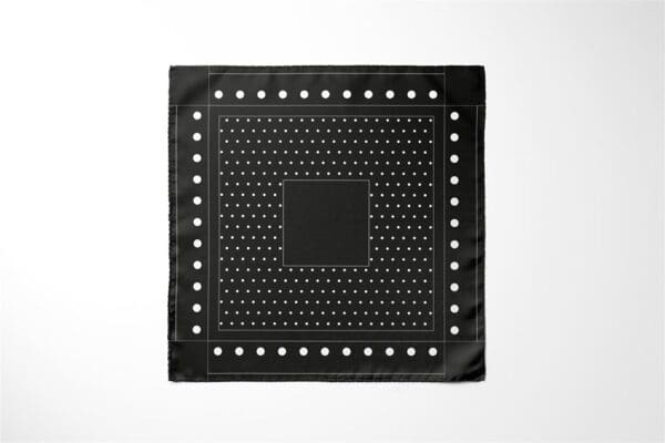 Halstücher aus 100% Mikrofaser Idealgröße 60 x 60 für Corporate Look - Schwarz weiss
