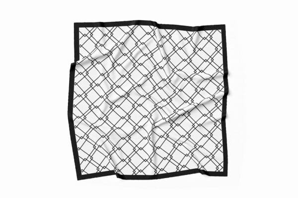 Halstücher aus 100% Mikrofaser Idealgröße 60 x 60 für Corporate Look - Schwarz weiß