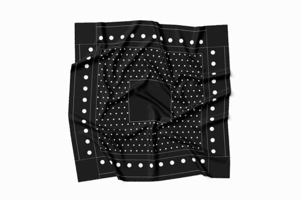 Halstücher aus 100% Mikrofaser Idealgröße 60 x 60 für Corporate Look - Schwarz weiss