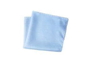 Herren Einstecktuch aus Satin - Einstecktuch uni Einstecktücher in Größe 30 x 30 cm - 100% Mikrofaser - hellblau