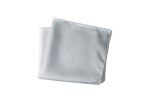 Herren Einstecktuch aus Satin - Einstecktuch uni Einstecktücher in Größe 30 x 30 cm - 100% Mikrofaser - hellgrau