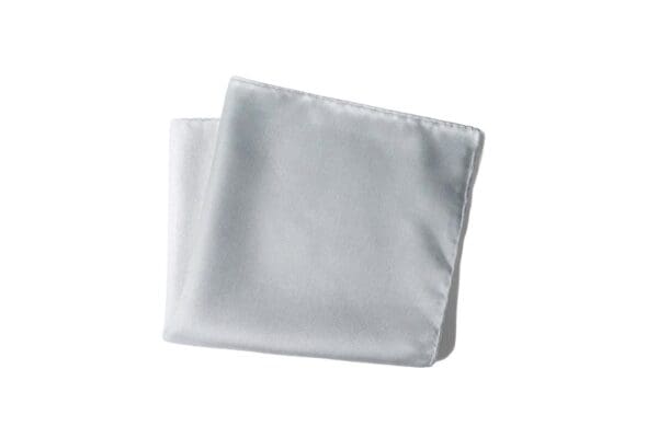 Herren Einstecktuch aus Satin - Einstecktuch uni Einstecktücher in Größe 30 x 30 cm - 100% Mikrofaser - hellgrau