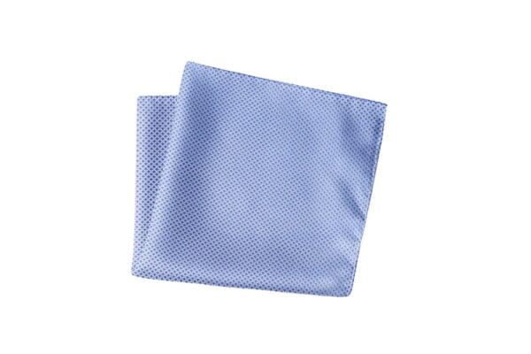 Herren Einstecktuch mit Karo Design , Einstecktücher in Größe 30 x 30 - 100% Mikrofaser - hellblau