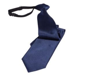 Krawatte mit Gummizug - Sicherheitskrawatte - Bereits gebundene Krawatten im Satin Finish - 51 x 7 cm  - blau