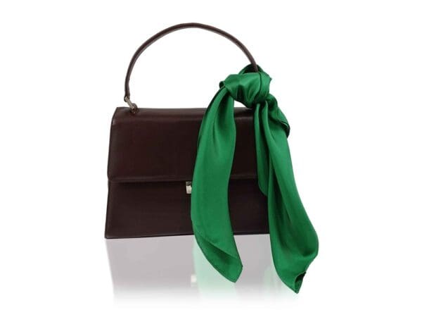 Seidentuch Bandana für Damen - Edel und chic als Halstuch verwendbar - 55 x 55 cm - dunkelgrün