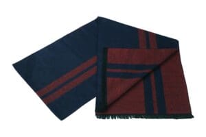 Winterschal für Damen und Herren - Flauschiger Winterschal für Herbst und Winter - Kaschmir feeling - 30 x 180 cm -  Blau Rot