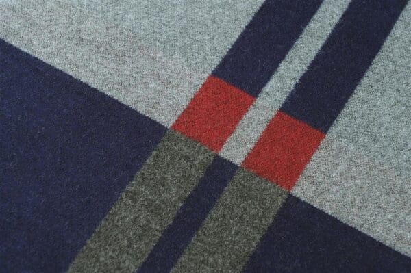Winterschal für Damen und Herren - Flauschiger Winterschal für Herbst und Winter - Kaschmir feeling - 30 x 180 cm - Grau Blau Rot