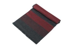 Winterschal für Damen und Herren - Flauschiger Winterschal für Herbst und Winter - Kaschmir feeling - 30 x 180 cm - Grau Rot