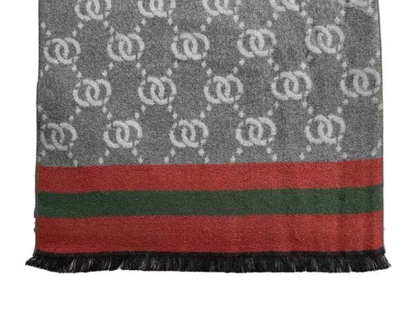 Winterschal unisex aus 100% gebrushter Seide, Seidenschal für Damen und Herren - Schal für Herbst und Winter - Größe 30 x 180 cm - Grau Blau Rot