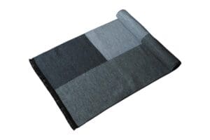Winterschal unisex aus 100% gebrushter Seide, Seidenschal für Damen und Herren - Schal für Herbst und Winter - Größe 30 x 180 cm - Grau Schwarz
