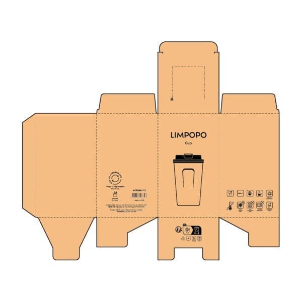Reisebecher Limpopo recy. Edelstahl 490 ml