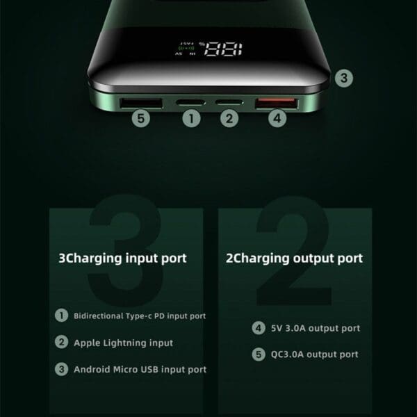 POWERBANK WIRELESS SPACE-X - 10'000 mAh