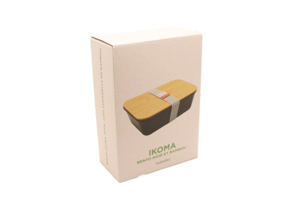 Bento 'Ikoma', schwarz, mit Bambusdeckel