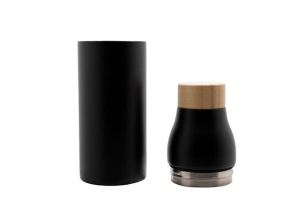 Doppelwandige und teilbare Flasche 'Shima', Bambusdeckel, 600ml