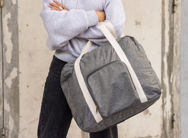 Faltbare Reisetasche 'Tenerife', meliertes Grau RPET