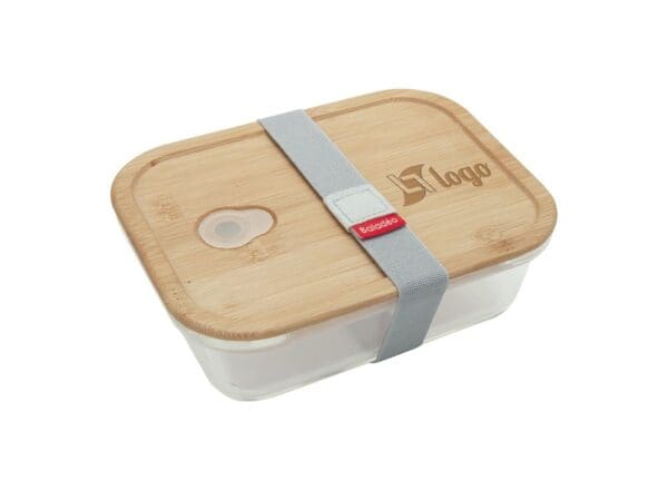 Glasbento 'Iwaki', mit Bambusdeckel