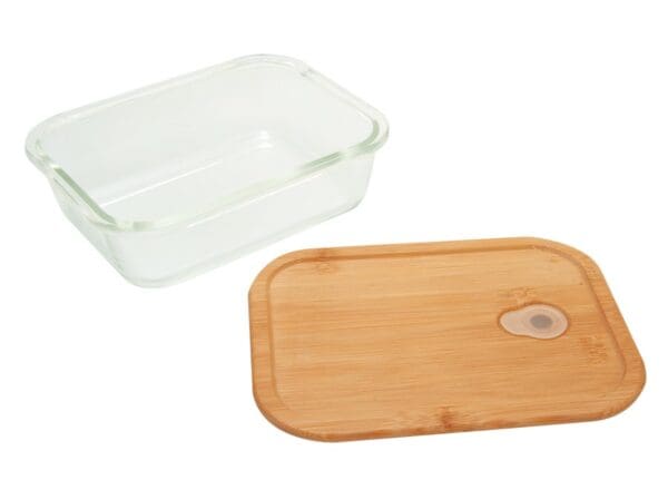 Glasbento 'Iwaki', mit Bambusdeckel