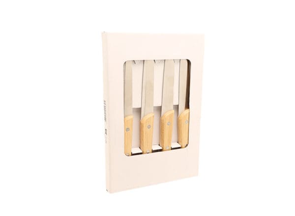 Set mit 4 Tafelmessern 'Alta'', Bambus